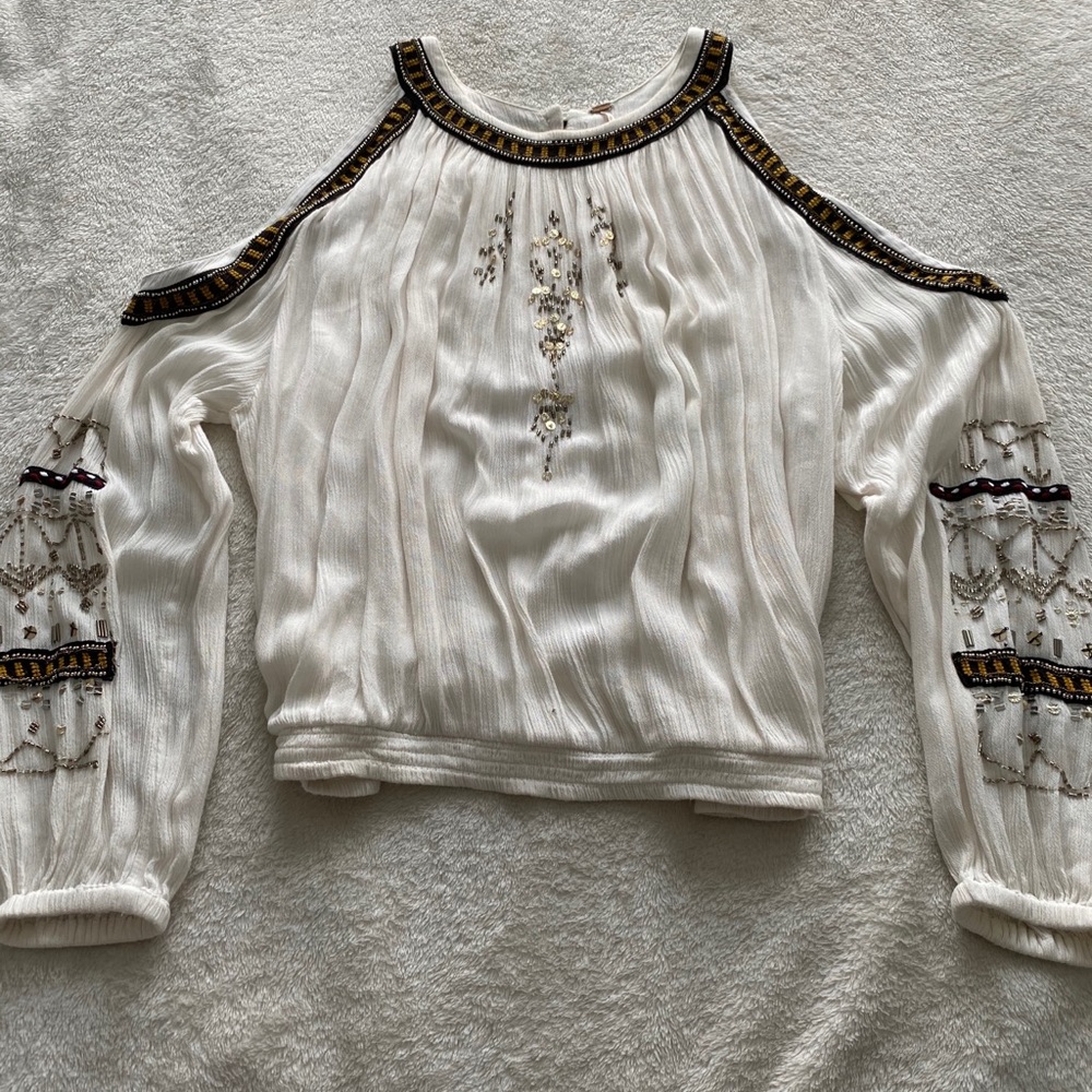 Beaded free people shirt